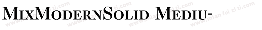MixModernSolid Mediu字体转换